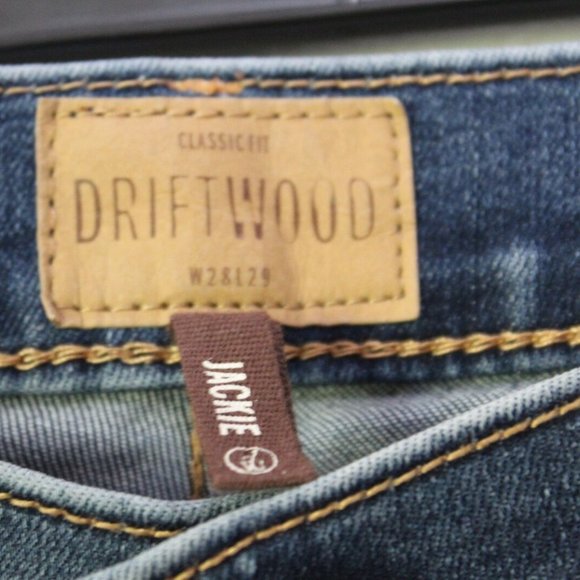 Driftwood Embroidered Jackie Jeans Birds Floral Stretch Women's Size 28 H13262 - Picture 5 of 10